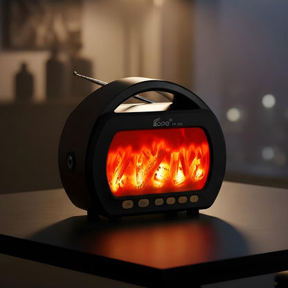 Haut Parleur Bluetooth sans fil Motif Flamme Style Rétro FP-535 – مكبر صوت بلوتوث