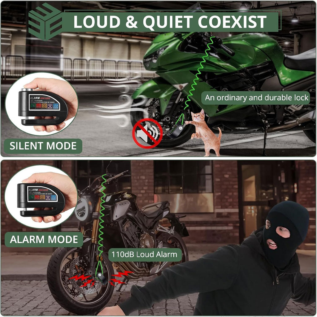 Antivol pour Disque Moto Alarme 110dB Waterproof – جهاز إنذار للدراجات النارية