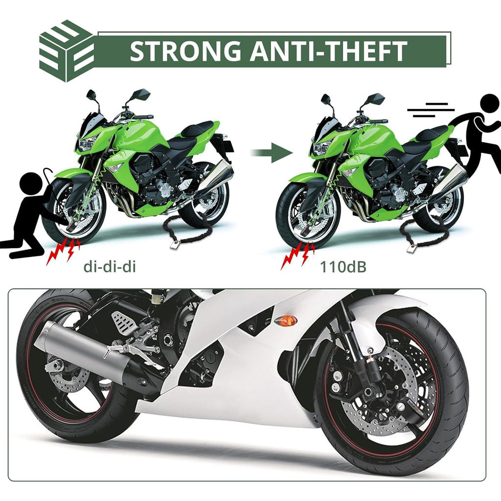 Antivol pour Disque Moto Alarme 110dB Waterproof – جهاز إنذار للدراجات النارية