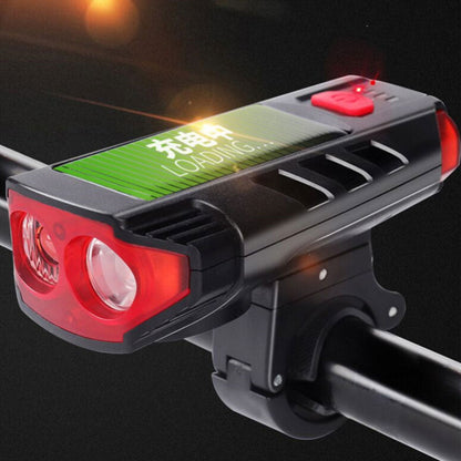 Lampe d’éclairage solaire pour vélo et trottinette avec sonnette et alarme – مصباح دراجات يعمل بالطاقة الشمسية