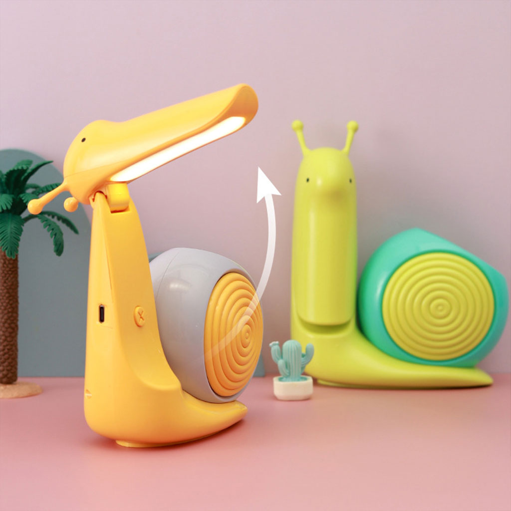 Lampe Veilleuse Escargot Mignonne LED avec Porte-stylo – مصباح على شكل حلزون لمكتب الأطفال