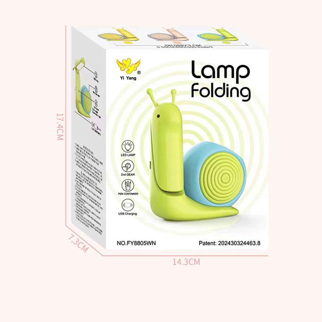 Lampe Veilleuse Escargot Mignonne LED avec Porte-stylo – مصباح على شكل حلزون لمكتب الأطفال