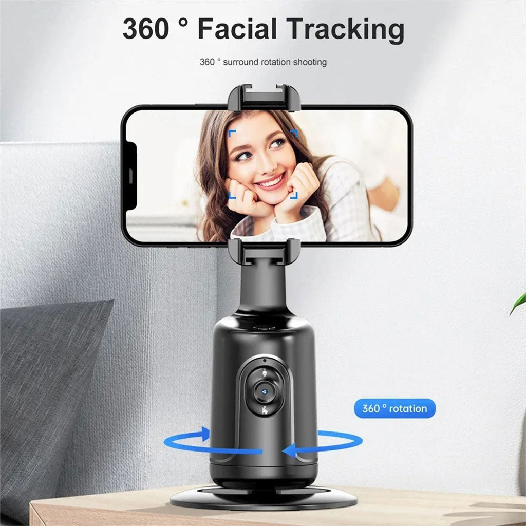 Stabilisateur de Bureau Intelligent 360° avec Suivi Automatique du Visage Pour Vlogging