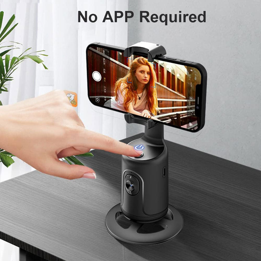Stabilisateur de Bureau Intelligent 360° avec Suivi Automatique du Visage Pour Vlogging