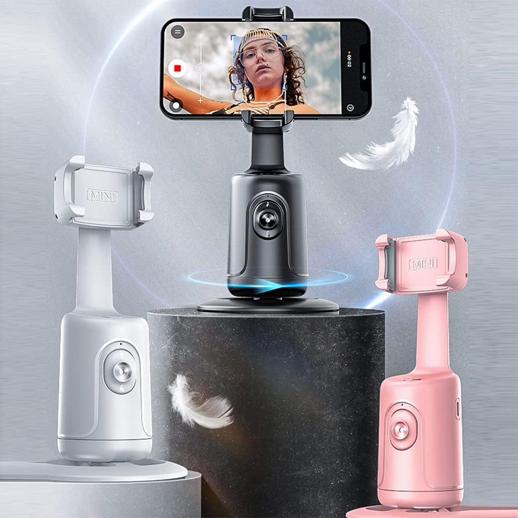 Stabilisateur de Bureau Intelligent 360° avec Suivi Automatique du Visage Pour Vlogging