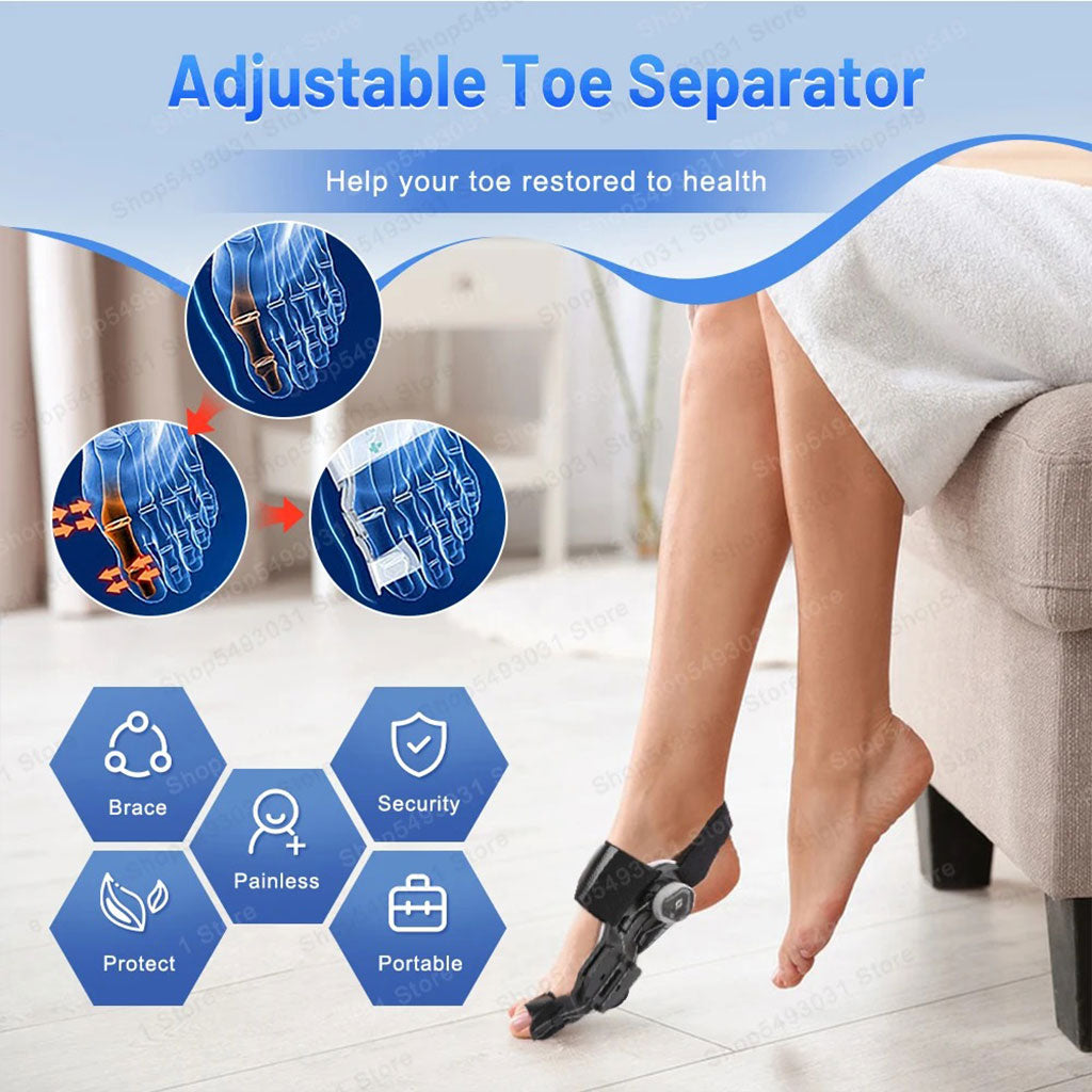 Correcteur Hallux Valgus pour Femme et Homme avec Molette Réglable – مصحح وضعية القدم