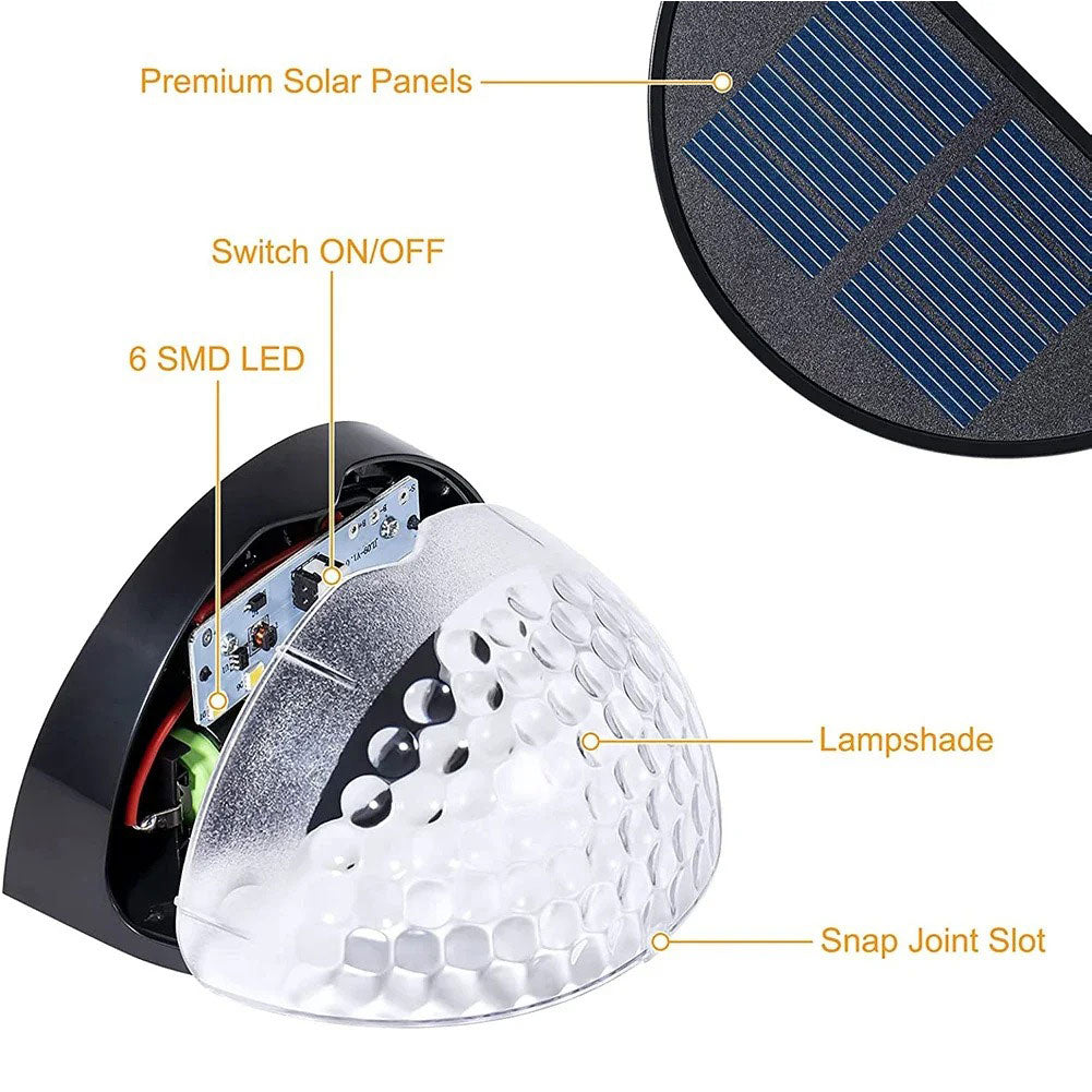 Pack 2 Lampes solaires pour clôture imperméable IP65 – مصابيح الإنارة الخارجية
