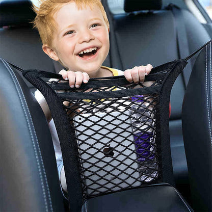 Filet de Rangement Universel en Maille pour Siège Auto – حاجز أطفال ومنظم أغراض