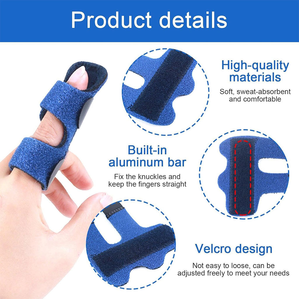 Attelle de doigt réglable avec barre en aluminium pour correction des doigts