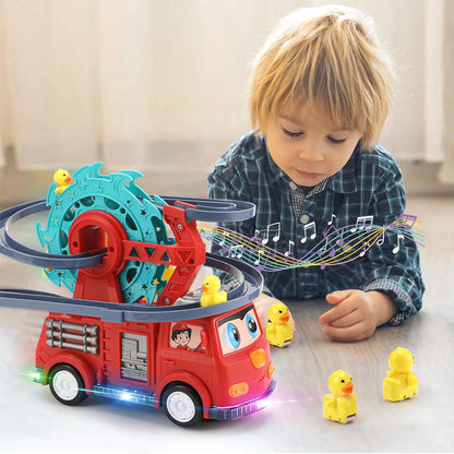 Camion de Pompier Jouet avec Sonore Lumineux Educatif pour Enfants