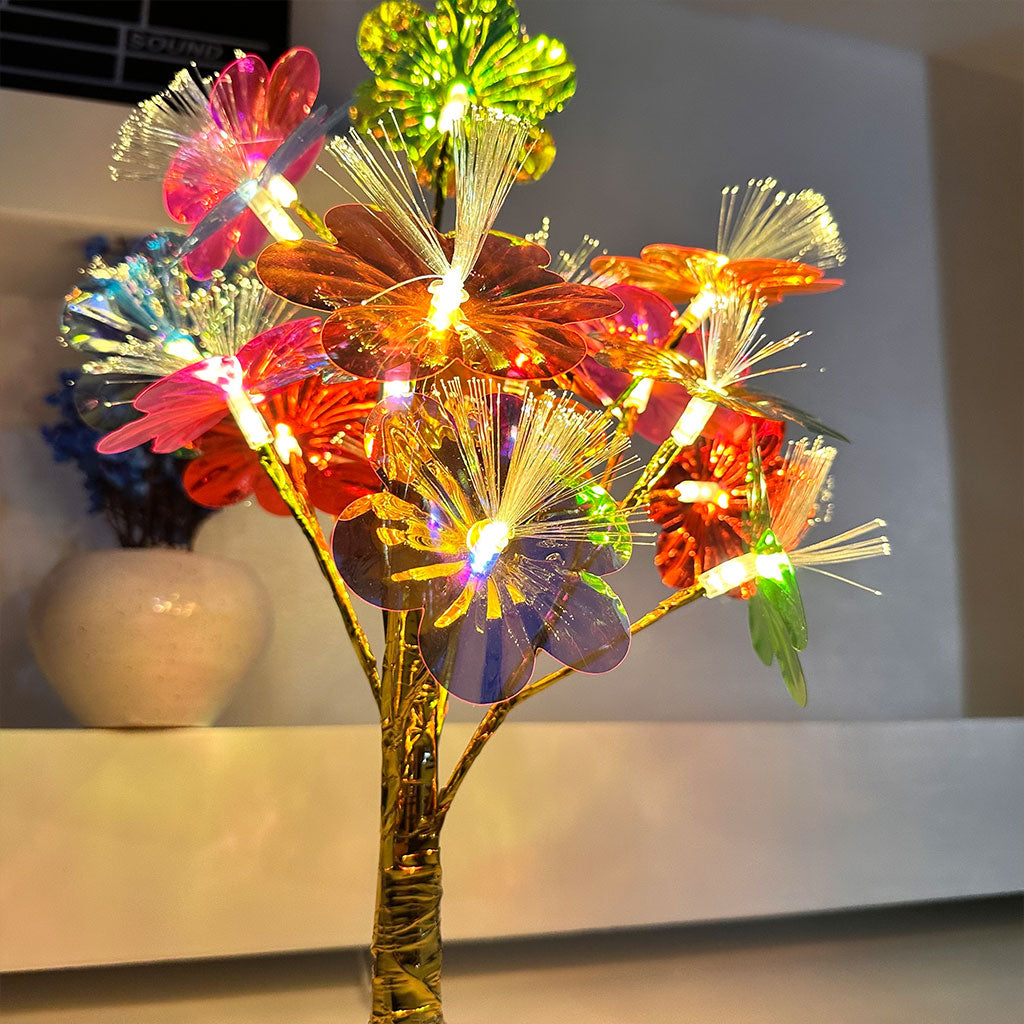 Lampe de Table Fleurs Colorés avec LED – مصباح طاولة للديكور