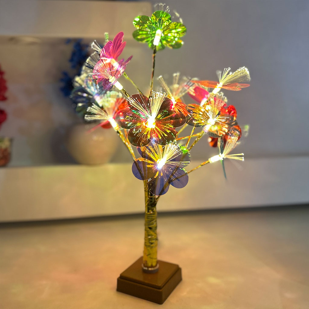 Lampe de Table Fleurs Colorés avec LED – مصباح طاولة للديكور