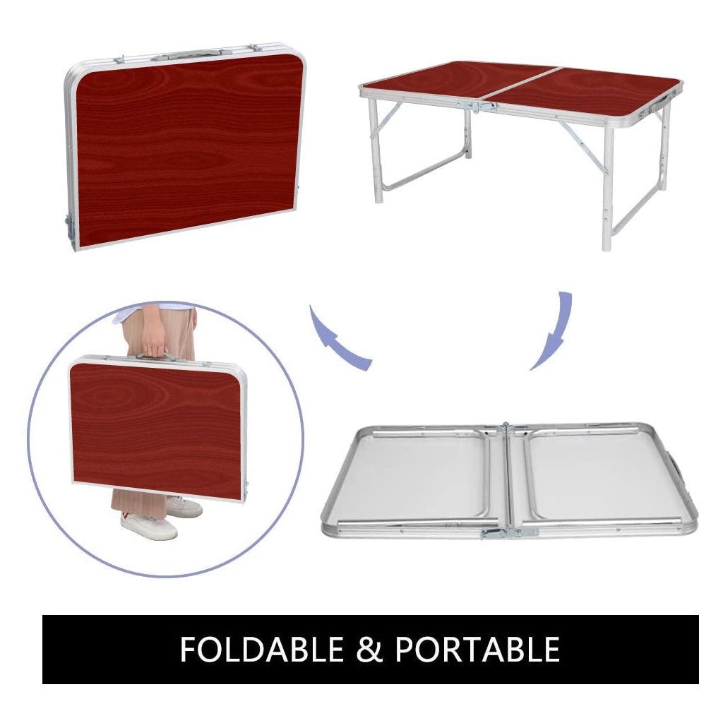 Table pliante valise Portable en métal aluminium 120 x 60 x 70 cm