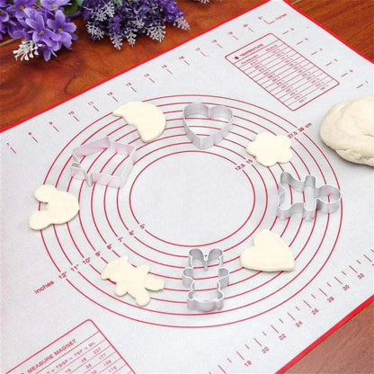 Tapis de pâtisserie en silicone avec graduations pour étaler la pâte – بساط تحضير الحلويات
