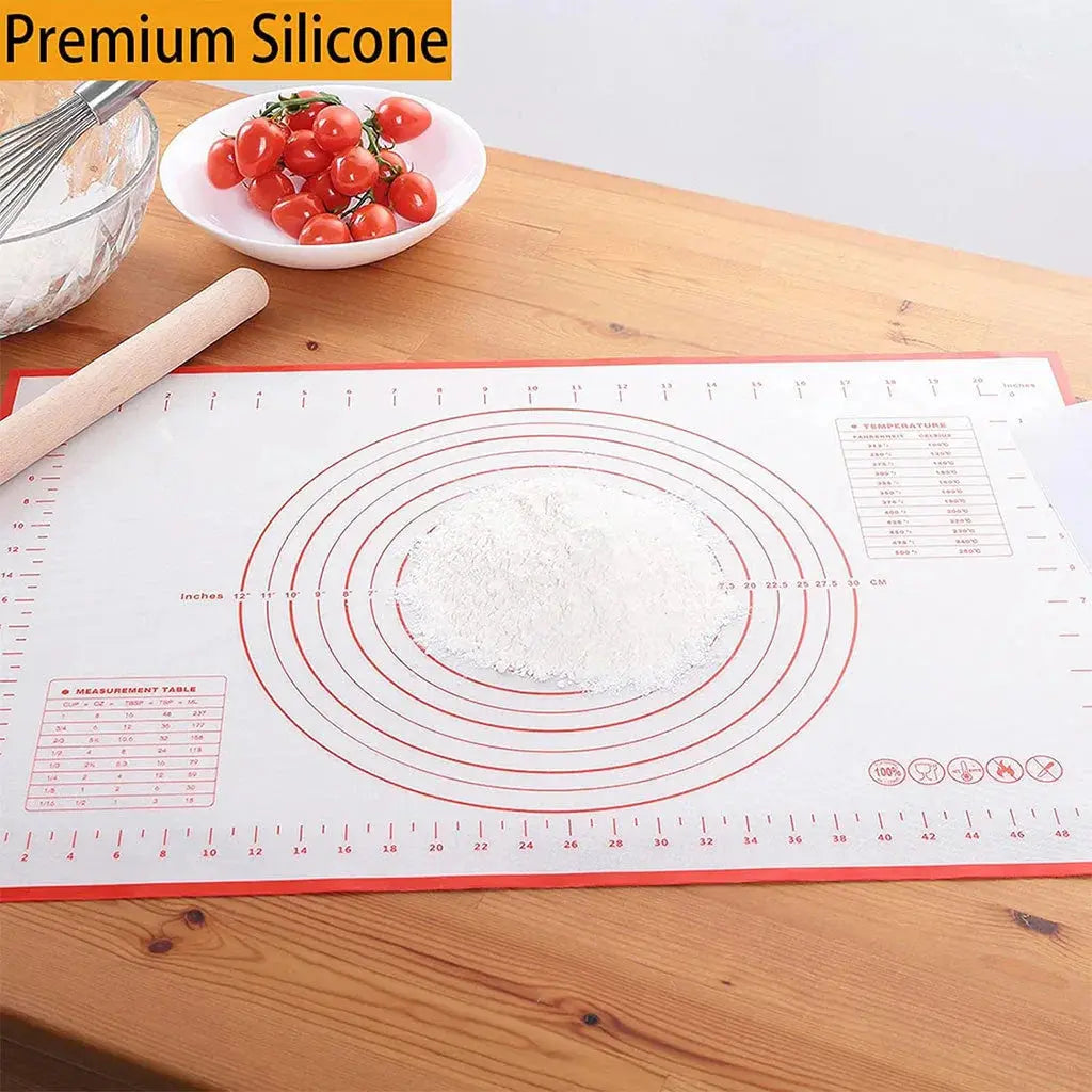 Tapis de pâtisserie en silicone avec graduations pour étaler la pâte – بساط تحضير الحلويات