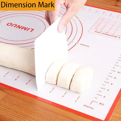 Tapis de pâtisserie en silicone avec graduations pour étaler la pâte – بساط تحضير الحلويات