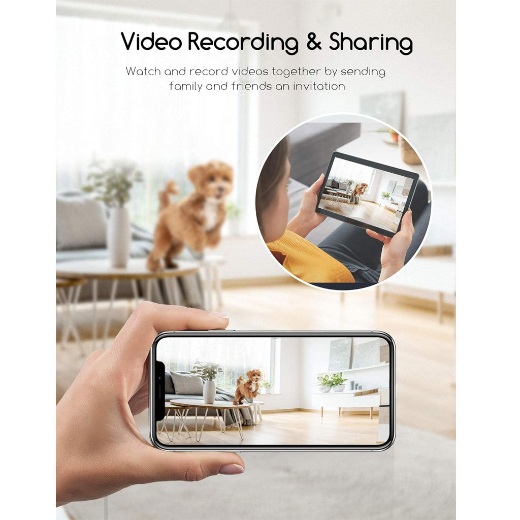 Faroro Caméra Full HD 1080P pour chien avec distributeur de friandises à distance