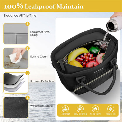 FRISCHE Sac à Lunch Isotherme pour femmes à grande capacité 18L – حقيبة طعام حافظة للحرارة والبرودة