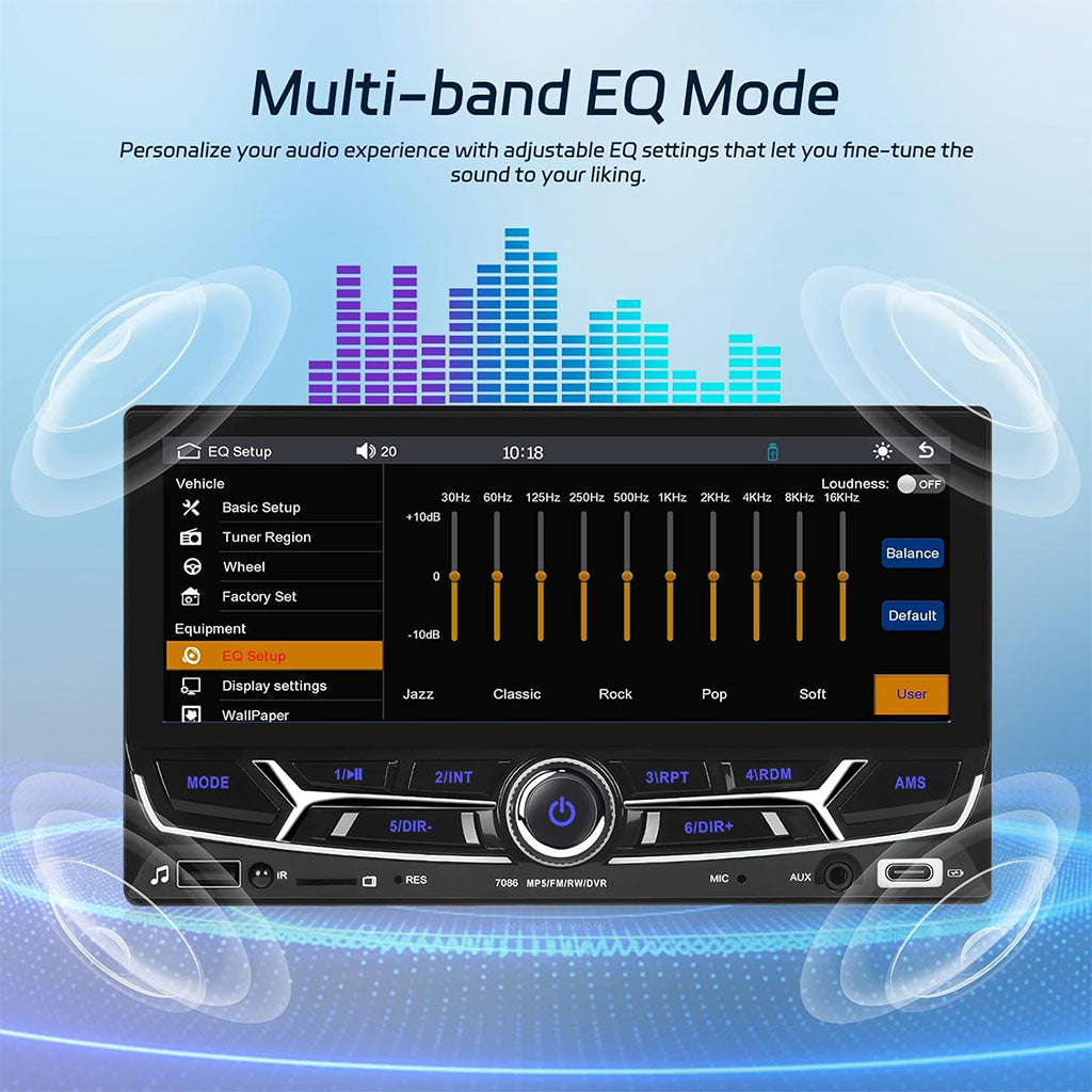 Autoradio 2 Din avec Carplay et Android Auto Ecran Tactile avec Mirror Link – جهاز راديو سيارة