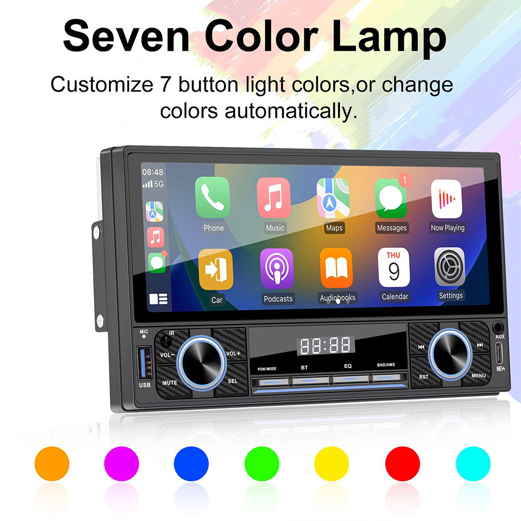 Autoradio 2-DIN avec écran tactile, USB-C, Bluetooth, Wi-Fi, CarPlay et Android Auto – جهاز راديو سيارة