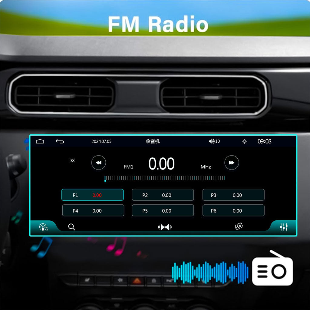 Autoradio 2-DIN avec écran tactile, USB-C, Bluetooth, Wi-Fi, CarPlay et Android Auto – جهاز راديو سيارة