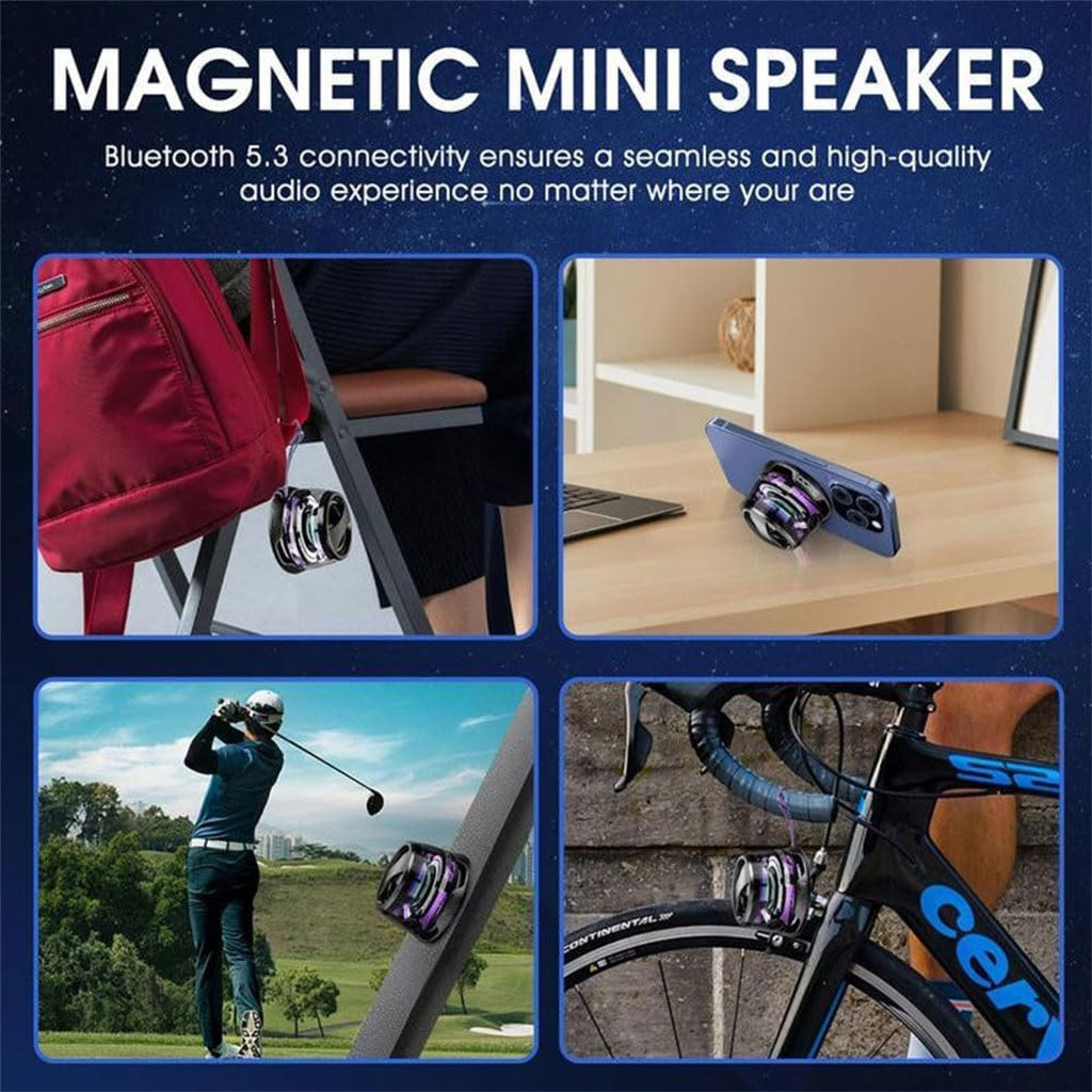 G200 Mini Haut-parleur Bluetooth magnétique sans fil avec lumière RVB – مكبر صوت مغناطيسي ومحمول