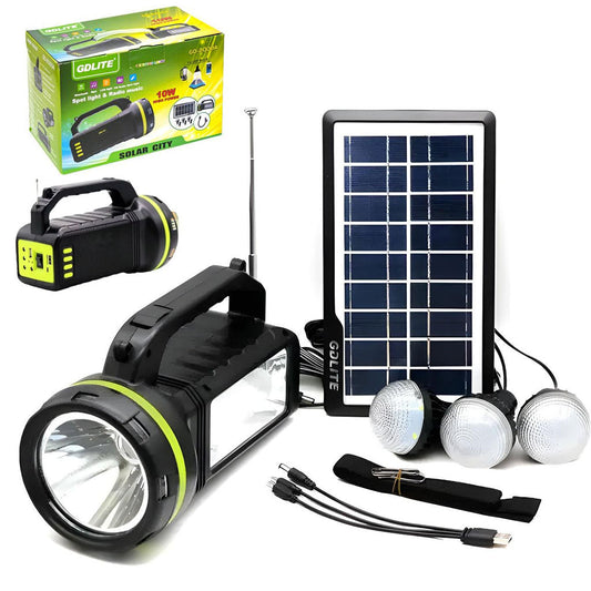 Système d’Éclairage Solaire avec Haut Parleur Bluetooth GDLITE GD-2000A – طقم إنارة بالطاقة الشمسية مع مكبر صوت بلوتوث - تنزوت