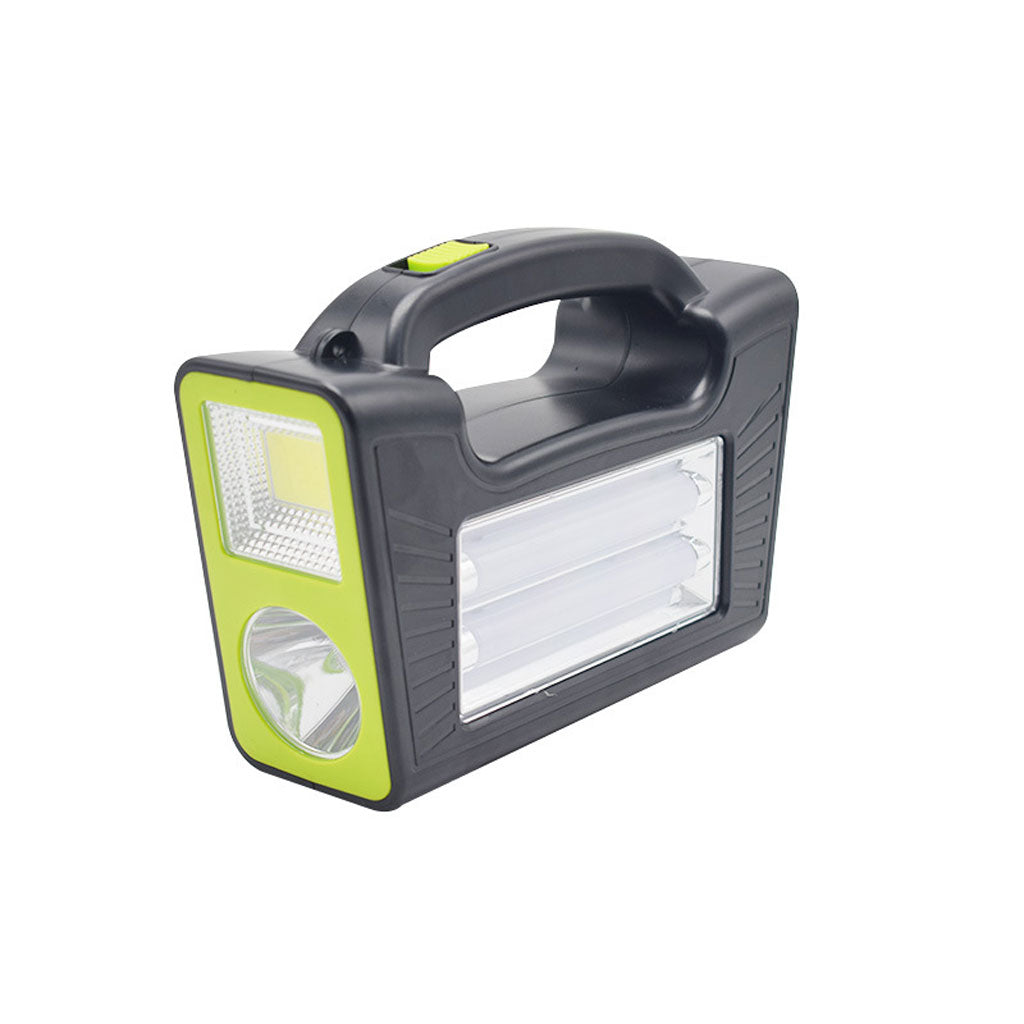 Kit Panneau Solaire portable avec Torche LED Rechargeable et 3 Lampes – طقم مصباح يعمل بالطاقة الشمسية