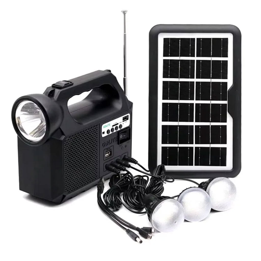 Système d’Éclairage Solaire avec Haut Parleur Bluetooth GDLITE GD8017 – طقم إنارة بالطاقة الشمسية مع مكبر صوت بلوتوث
