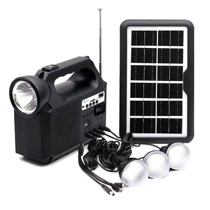 Système d’Éclairage Solaire avec Haut Parleur Bluetooth GDLITE GD8017 – طقم إنارة بالطاقة الشمسية مع مكبر صوت بلوتوث