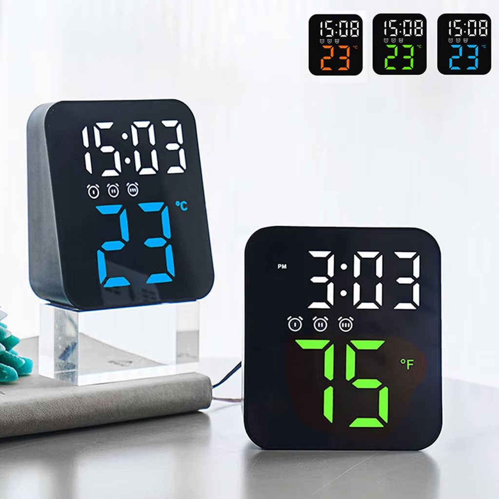Horloge Murale Électronique avec Température GH8015 – ساعة إلكترونية مع عرض درجة الحرارة