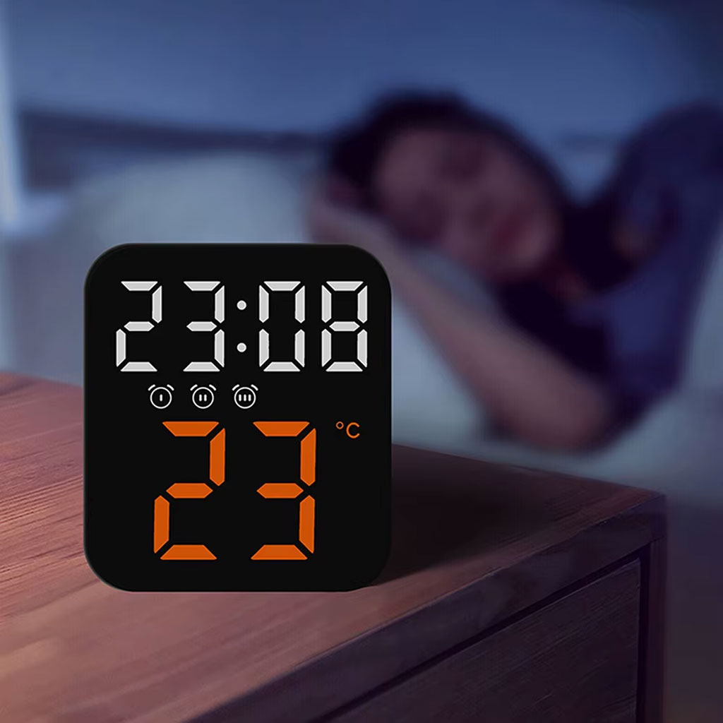 Horloge Murale Électronique avec Température GH8015 – ساعة إلكترونية مع عرض درجة الحرارة