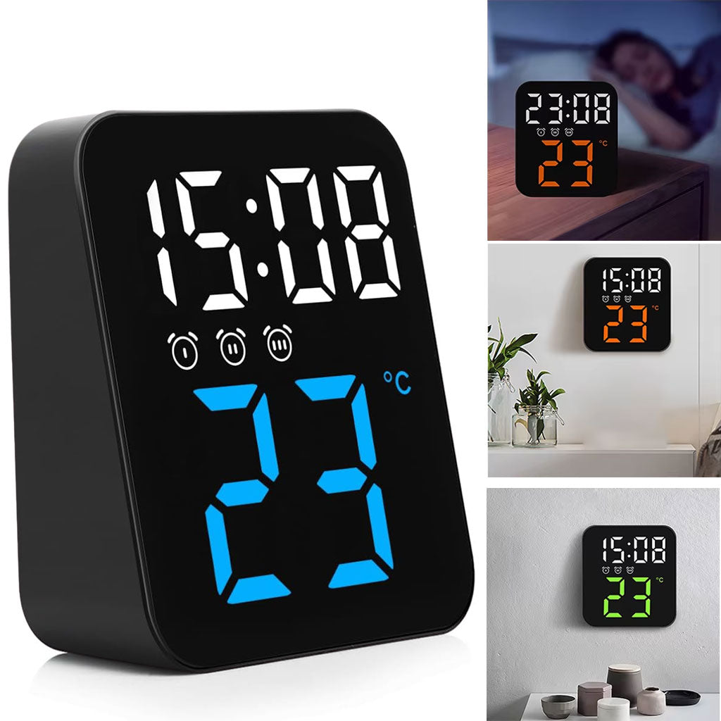 Horloge Murale Électronique avec Température GH8015 – ساعة إلكترونية مع عرض درجة الحرارة تنزوت
