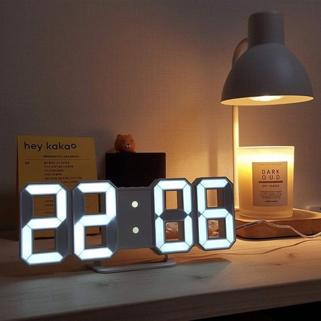Horloge Numérique 3D LED pour Mur et bureau GH8018 – ساعة رقمية ثلاثية الأبعاد حائط و مكتب تنزوت