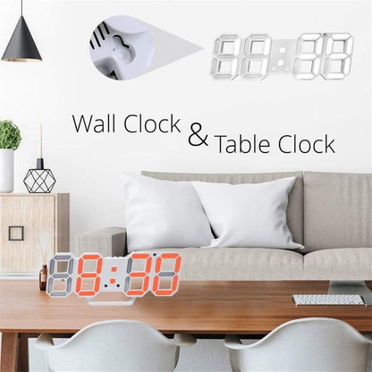 Horloge Numérique 3D LED pour Mur et bureau GH8018 – ساعة رقمية ثلاثية الأبعاد حائط و مكتب