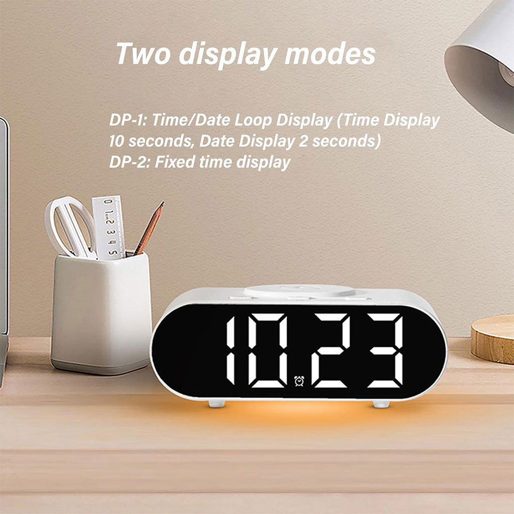 Horloge numérique LED et Chargeur Sans Fil GH9000 – ساعة منبه وشاحن لاسلكي