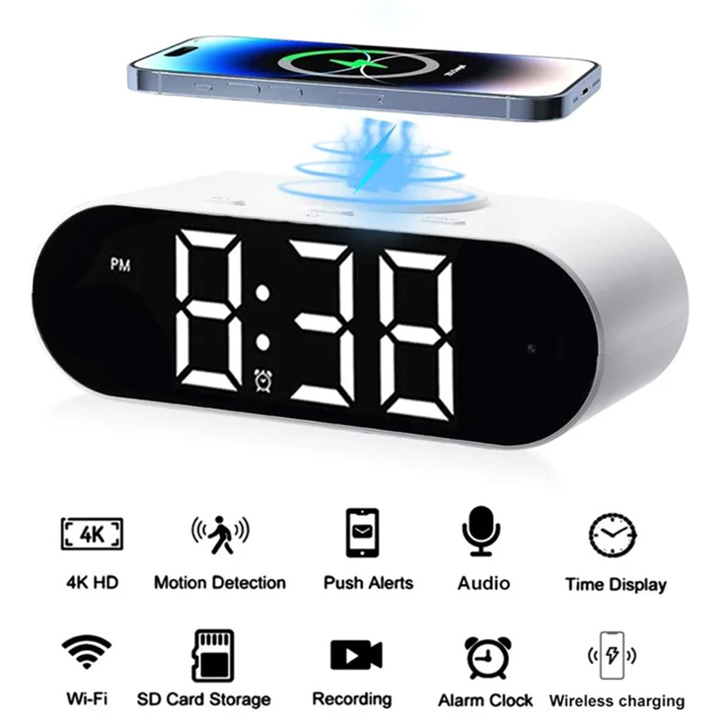 Horloge numérique LED et Chargeur Sans Fil GH9000 – ساعة منبه وشاحن لاسلكي
