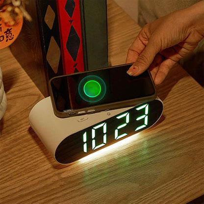 Horloge numérique LED et Chargeur Sans Fil GH9000 – ساعة منبه وشاحن لاسلكي
