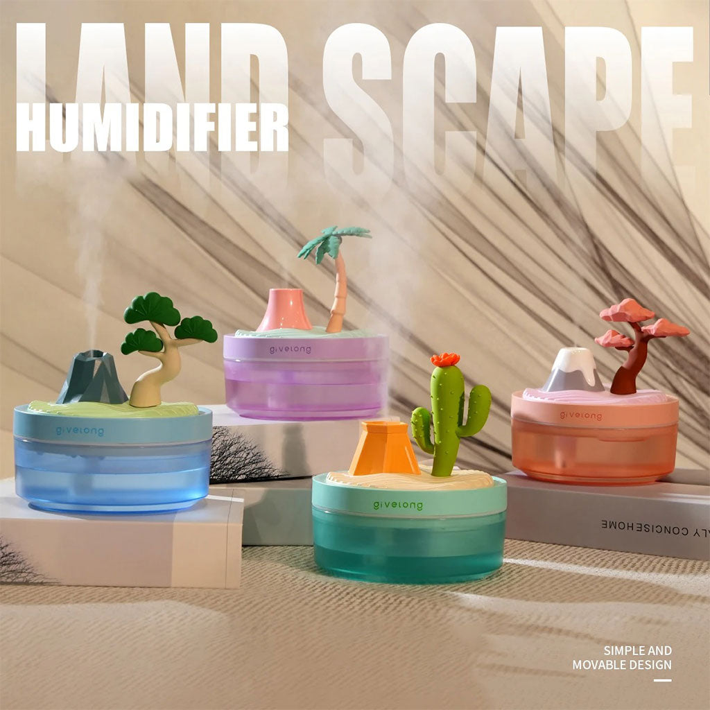 Humidificateur Portable avec Décoration de Paysage et Grand Réservoir de 320 ml – معطر جو محمول