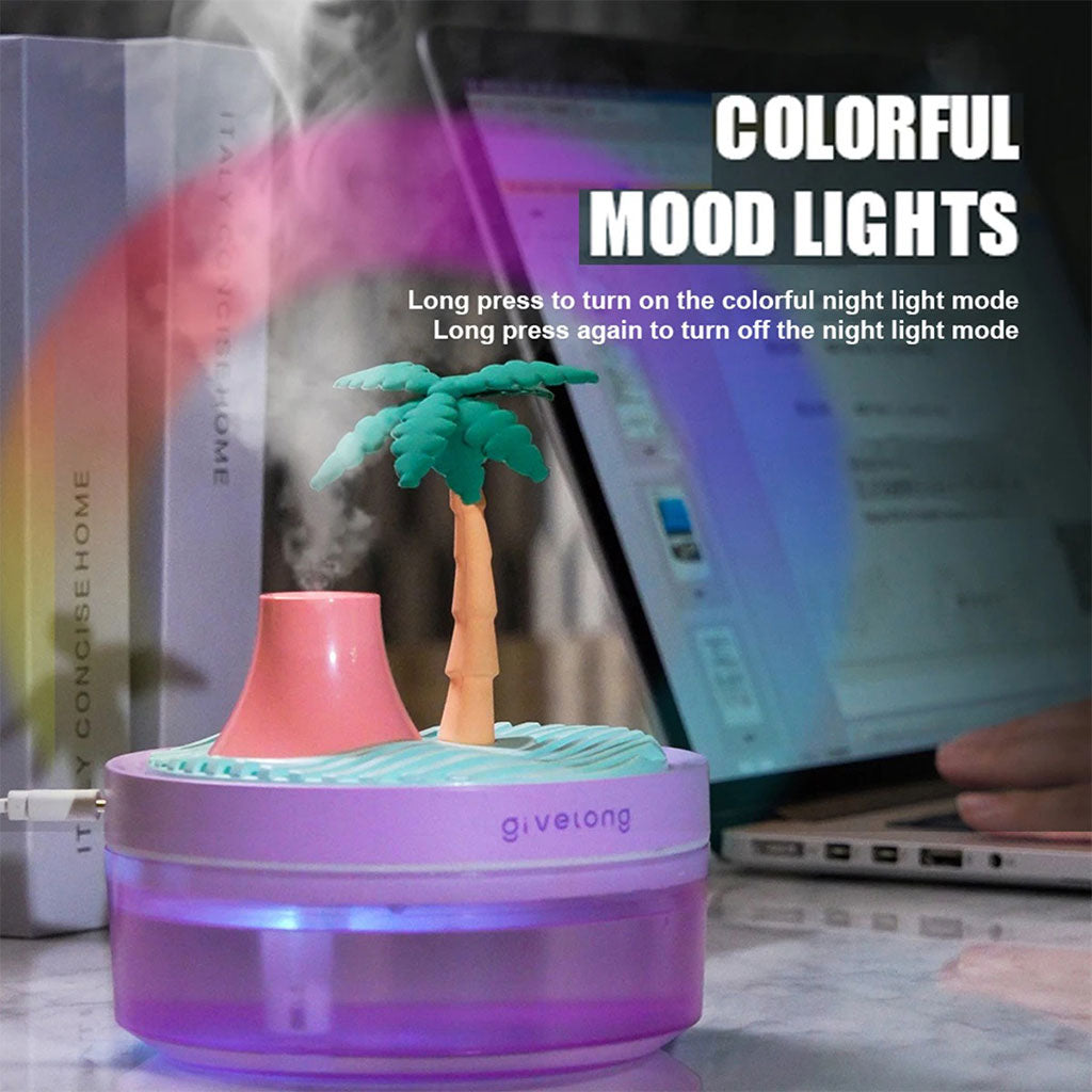 Humidificateur Portable avec Décoration de Paysage et Grand Réservoir de 320 ml – معطر جو محمول