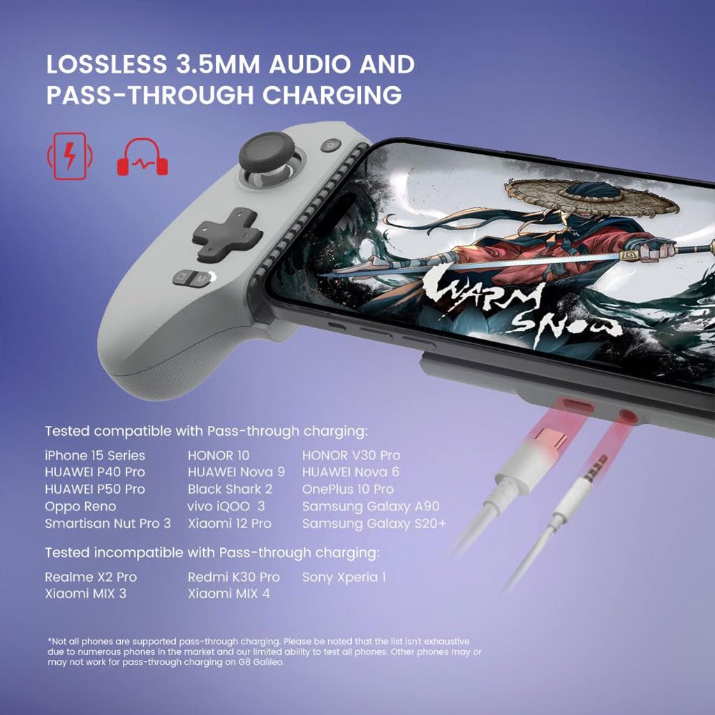 Manette de jeu mobile GameSir G8 Galileo Type-C pour Android et iPhone 15 1 Mois Game Pass Ultimate