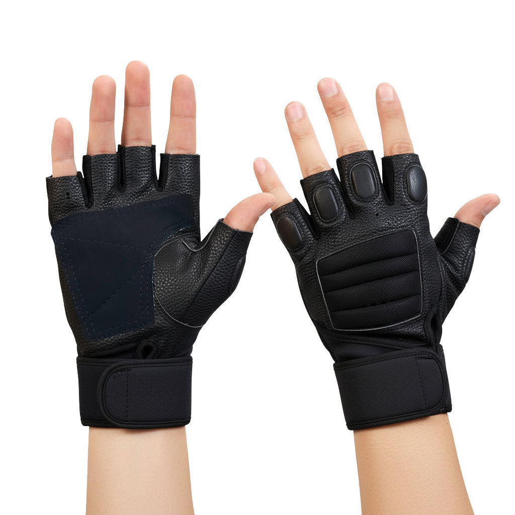 Gants Tactiques Demi Doigts Antidérapant pour Moto V3 - تنزوت