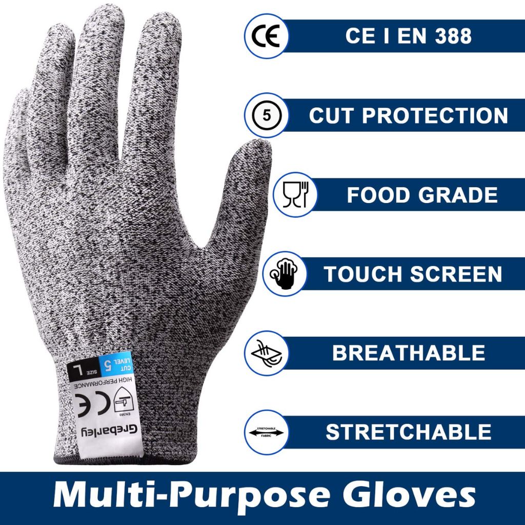 Gant de Protection Anti-Coupure Gant de Sécurité de Niveau 5 – قفازات المقاومة للقطع