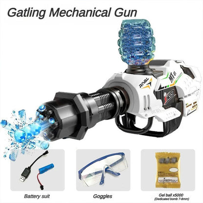 Gatling Canon Mécanique Pistolet à à Billes en Gel en Rafale – مسدس الطلقات الكريستالية