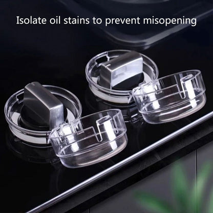 Pack de 4Pcs protections transparentes universelles pour boutons de cuisinière à gaz – طقم أغطية أزرار موقد الطبخ
