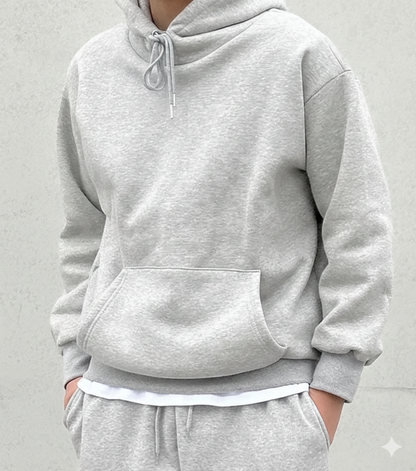 Ensemble 2 Pièces Hoodie + Pantalon Baggy Premium Unisexe Gris
