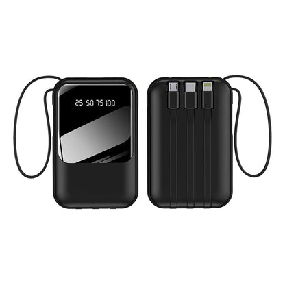 Power Bank Fast Charge Gevo 10000mAh avec Cable intégré LCD Screen – باور بانك سعة 10000ميلي أمبير مع كابلات شحن مدمجة