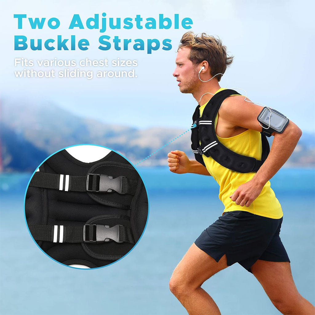 Gilet lesté d’entrainement 5KG réglable avec bretelles élargies – صدرية تدريبات للمحترفين