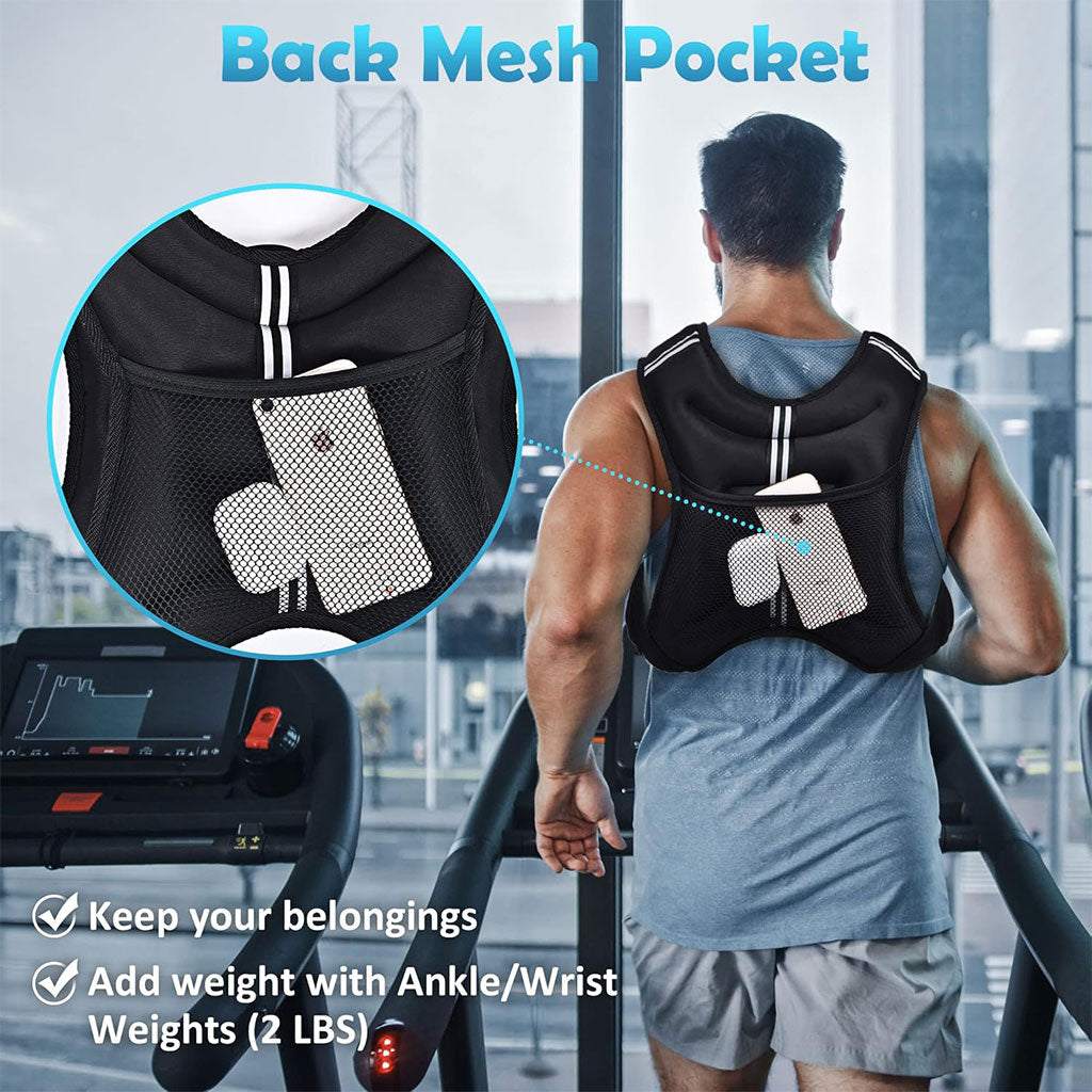 Gilet lesté d’entrainement 5KG réglable avec bretelles élargies – صدرية تدريبات للمحترفين