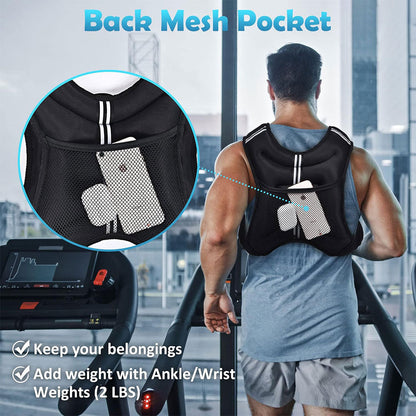 Gilet lesté d’entrainement 5KG réglable avec bretelles élargies – صدرية تدريبات للمحترفين